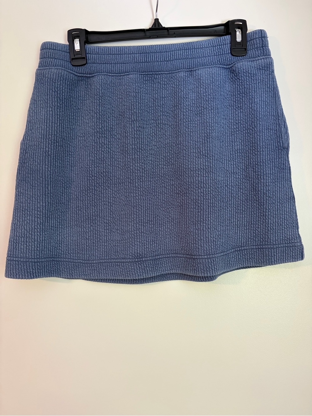 Aerie Waffle-Knit Mini Skirt – Size M – NWT – Steel Blue